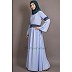 Classic abaya with Lace work - Sky  Blue Classic abaya with Lace work - Sky  Blue